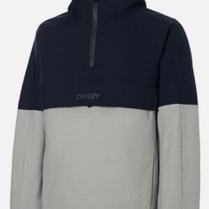 Oakley Insulated Anorak Jacket, Pull-Over Snowboard, Blue/Gray | Mens Large